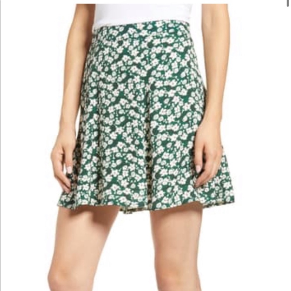 NWOT Green floral Reformation skirt